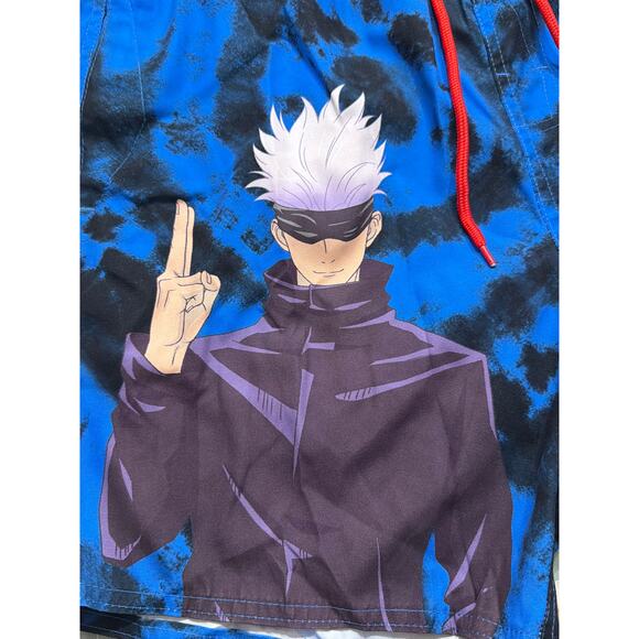 Jujutsu Kaisen Men's Blue Wash Swim Trunks Size Medium M New Anime Satoru Gojo - Picture 4 of 8